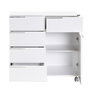 Hanah Home Armario Multiusos Blanco con 5 Cajones